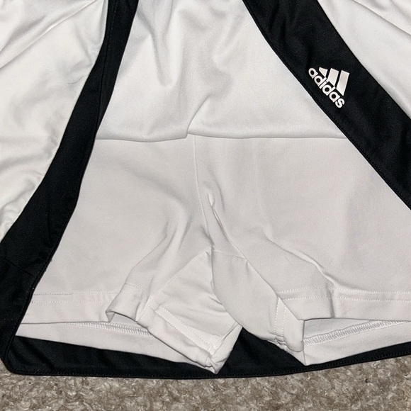 Adidas Climalite Skort Athletic Skirt White Black Trim - Picture 4 of 6